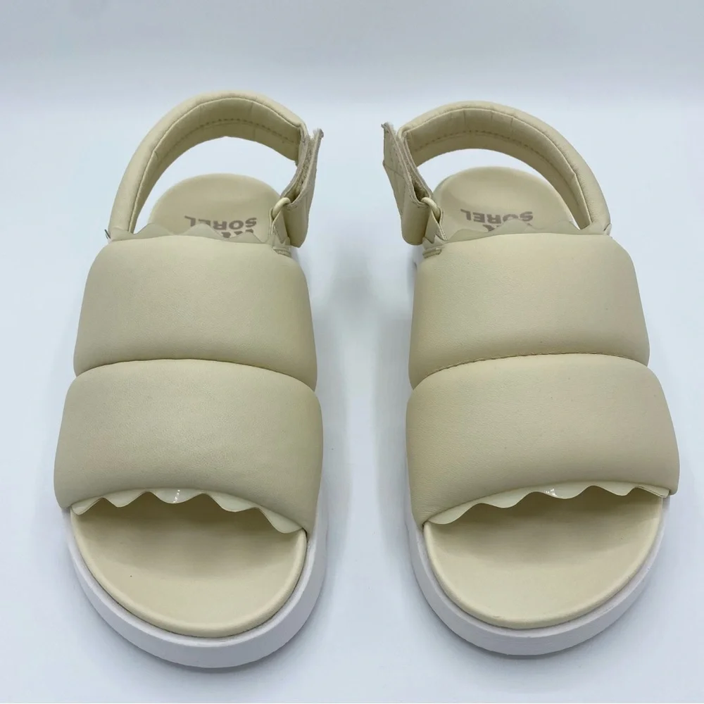 Sorel Honey White Sea Salt Viibe Slingback Sandals Size 7.5
